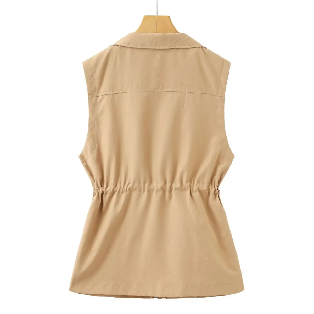 waist and thin vest short 2025 spring and autumn new Korean version loose mother casual versatile vest jacket